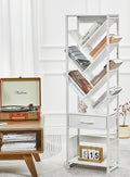 Bookshelf with Drawer, 10 Tier Tree Bookcase Retro Floor Standing Bookshelves by Zexvida