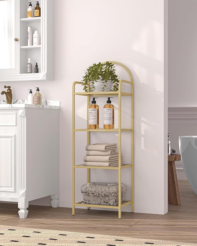 Bookcase Bookshelf, Tempered Glass Bookshelves, Slim Shelving Unit - Image 8