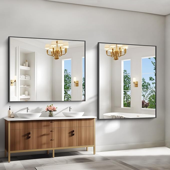 BONEWEI Bathroom Mirror, 40x48 inch Bathroom Mirrors - Image 4