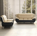 Container Furniture Direct Michael Modern Faux Leather Upholstered Stainless by ContainerDirect