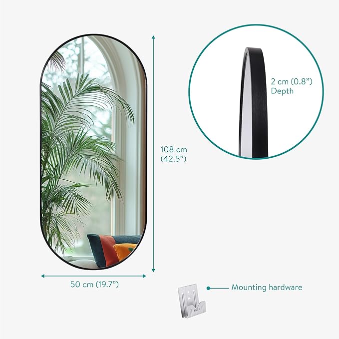 Navaris Full Length Arch Mirror, Living Room, Bathroom or Hallway - Image 5