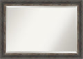 Amanti Art Brown Wall Mirror 29x41 Bark Rustic Char Rectangle Bathroom Mirror by AmantiArt
