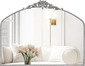 AIXI HOME Silver Arched Mirror, Baroque Wall Mounted Mirror by AIXI+HOME