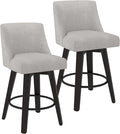 Counter Height Swivel Bar Stools Set of 2, 26 Inch Bar Stools by AMICLIBER