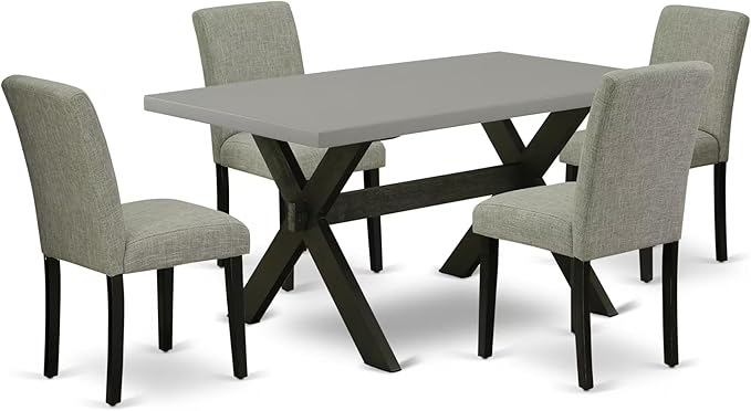 East West Furniture X696AB106-5 5 Piece Modern Dining Table Set Includes a by EastWestFurniture