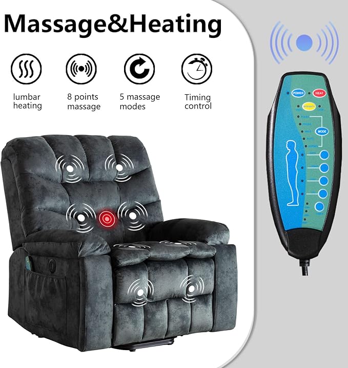 Phoenix Home Large Power Lift Recliner - Image 3