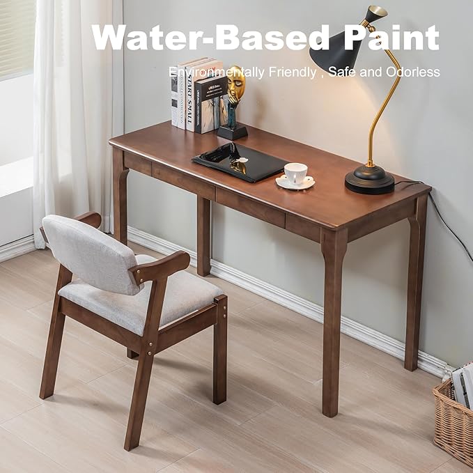 Solid Wood Desk, Gaming Study Home Office Desks - Image 5