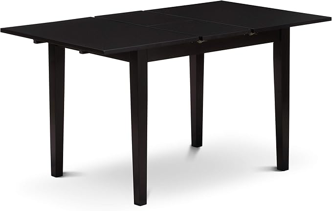 East West Furniture NOBR3-BLK-17 3 Piece Dining Room Table Set Contains a - Image 5