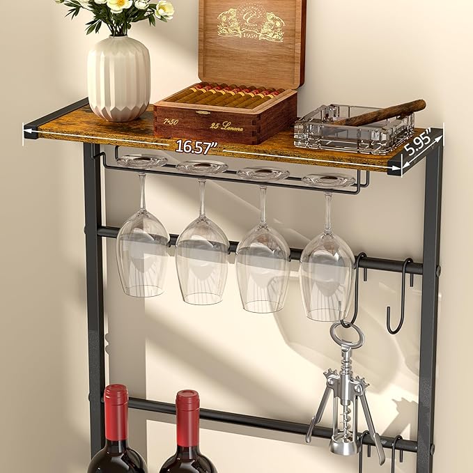 5-Tier Wine Rack Freestanding Floor, Liquor Bar Stand - Image 4