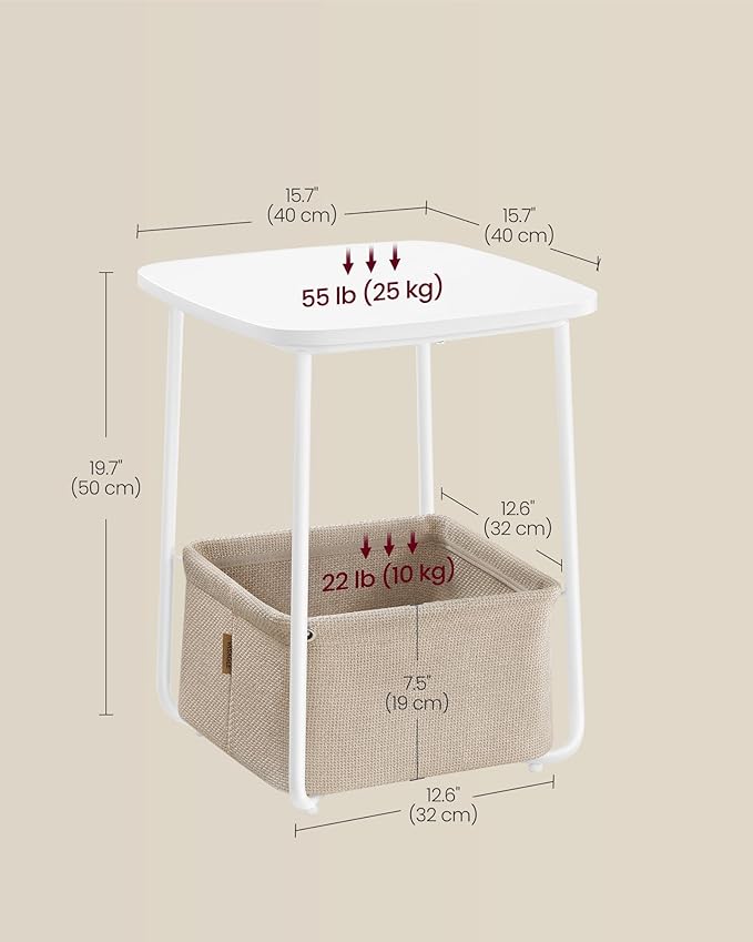 VASAGLE End Table, Side Table - Image 3