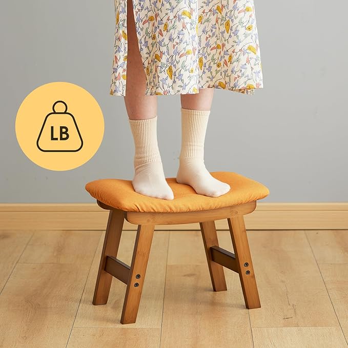 Foot Stool Ottoman Foot Rest Under Desk, Small Stool - Image 5