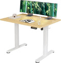 Claiks Bamboo Electric Standing Desk, Adjustable Height Stand up Desk, 40x24 by CLAIKS
