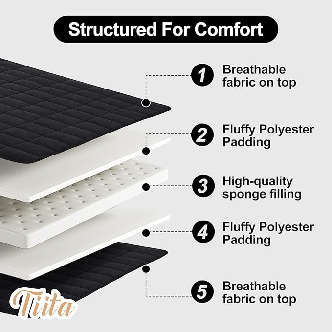 Tiita Japanese Floor Mattress, 4” Thicken Futon Mattress - Image 8