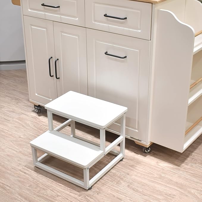 Nursery Step Stool, Wooden and Metal Foot Stool - Image 5