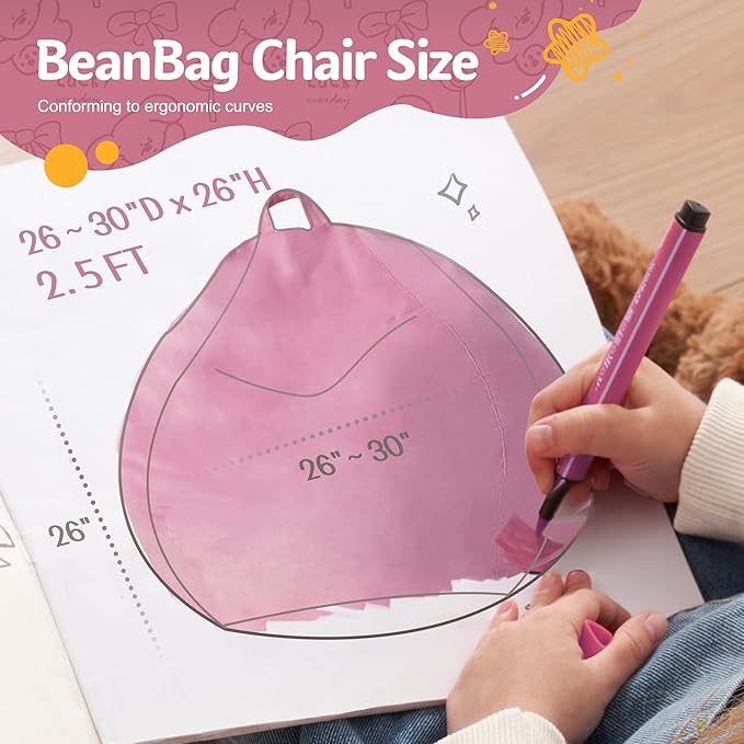 Homguava 2FT Bean Bag Chair: 2' Bean Bags - Image 2