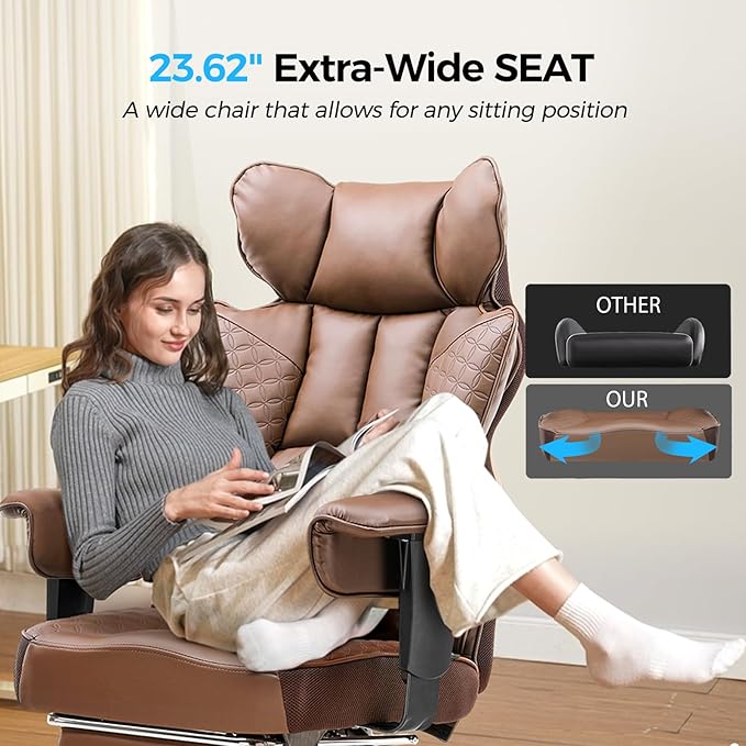 GTRACING Big and Tall Gaming Chair 400lbs Heavy Duty Office Chair - Image 7