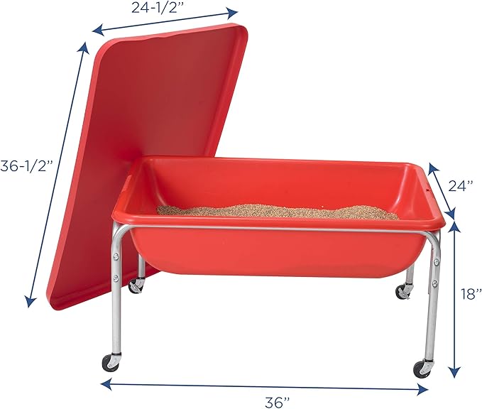 Children's Factory Medium Sensory Table – 18″ Height Table and Lid, Sandbox - Image 2