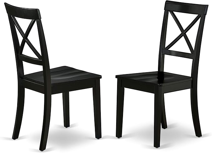East West Furniture ESBO3-BCH-W 3 Piece Kitchen Table & Chairs Set Contains a - Image 4