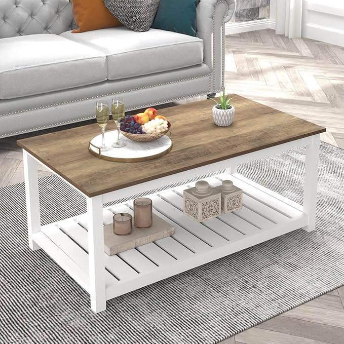 FOLUBAN Farmhouse Coffee Table by FOLUBAN