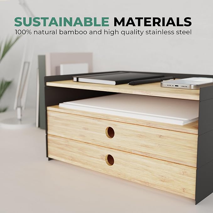 Prosumer's Choice 3-Tier Bamboo Desk Organizer - Image 4