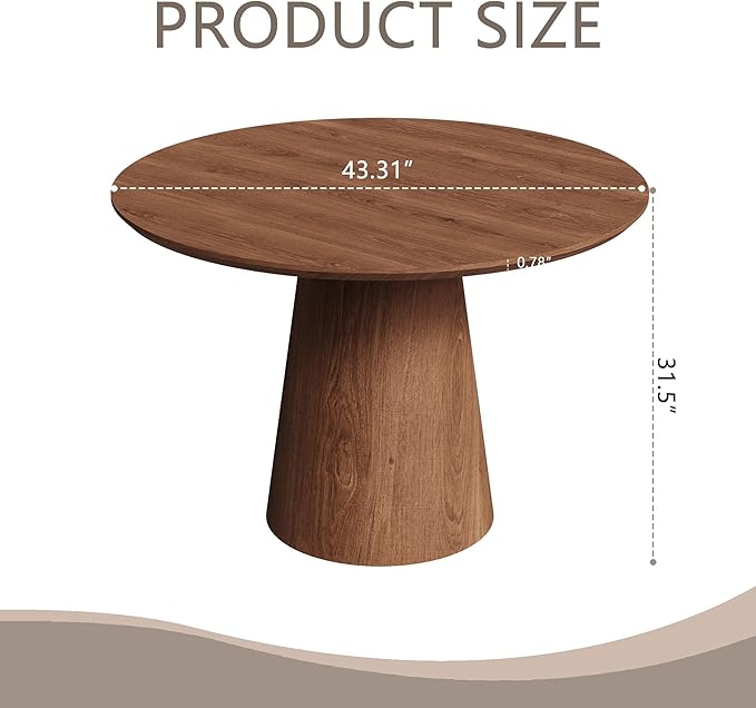 Round Dining Table for 4, Circle Dining Tables for Kitchen Living Room - Image 3