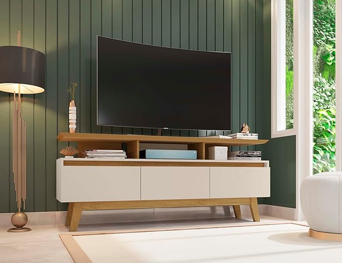 Manhattan Comfort Yonkers 63 Inch Mid Century Modern TV Stand - Image 2