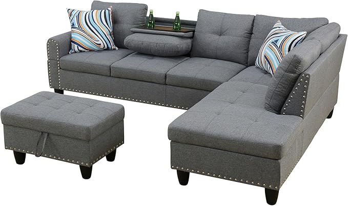97.5" Oversized Sectional Couch, L Shaped Couch - Image 7