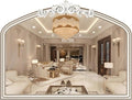 42''x32'' Baroque Wide Arched Wall Mirror, Ornate Wooden Farmhouse Arch by HomeDecorationMirror