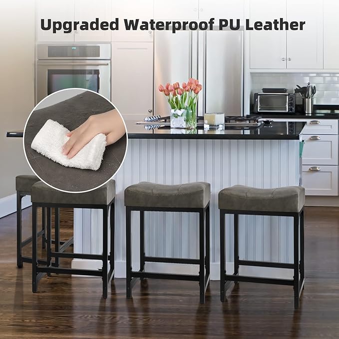 Counter Height Bar Stools Set of 2, 24 Inch Stools - Image 7