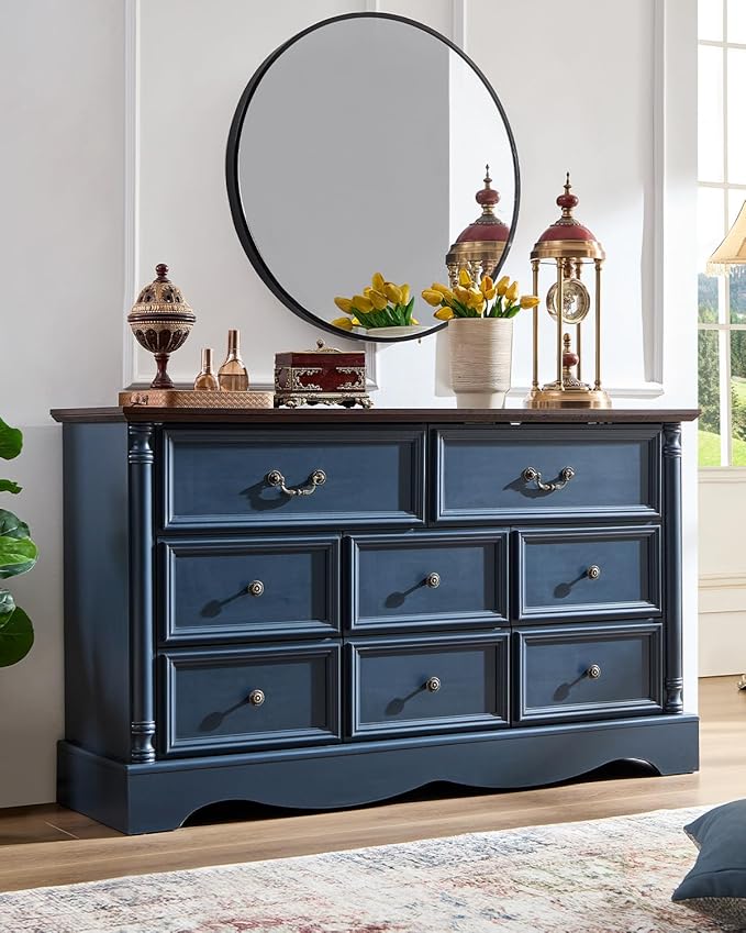 Farmhouse 8 Drawers Dresser for Bedroom - Image 6