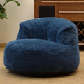 N&V Large Crescent Bean Bag Chair, Adult Size Bean Bag Sack, Foam Filling by NV