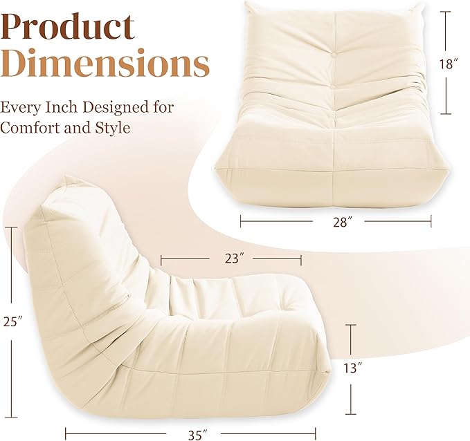 Bean Bag Chair, Fireside Chair Bean Bag Sofa - Image 2
