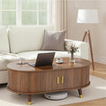 Mid-Century Fluted Oval Coffee Table by FAVSH