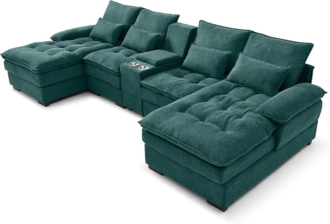 130" U-Shaped Sectional Sofa - Image 5