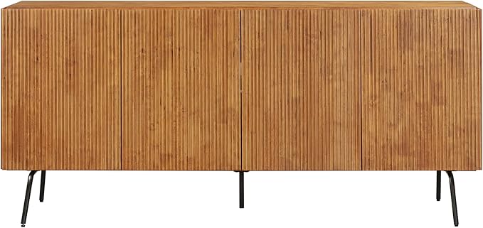 NTC Veil Modern Sideboard with 4 Doors, Buffet Cabinet with Vertical Groove - Image 5