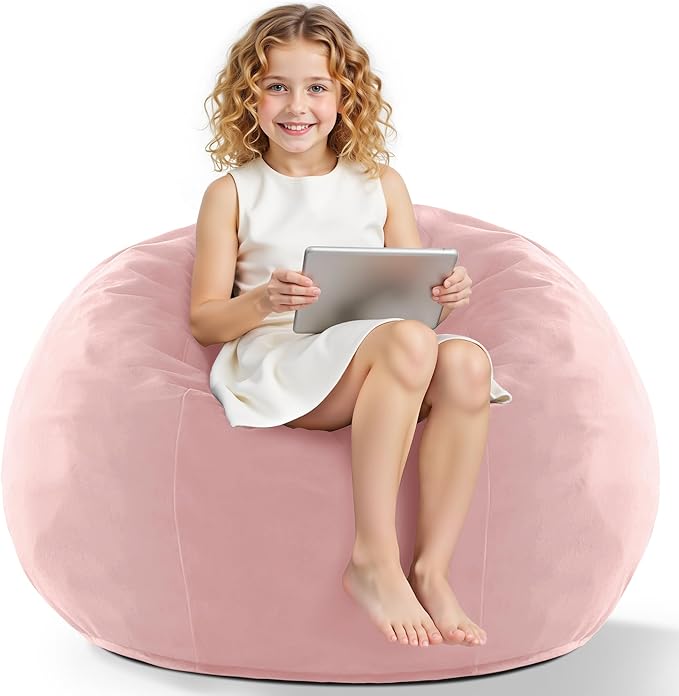 HABUTWAY 2FT Bean Bag Chair, Teardrop Bean Bag Chair Luxurious Velvet Ultra by HABUTWAYMakeYourLifeComfortable