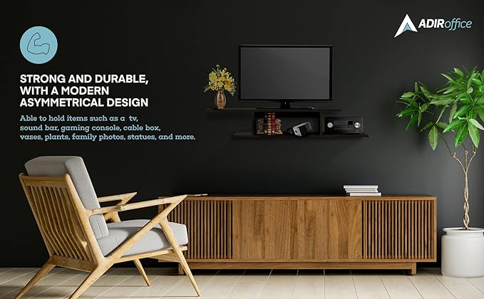 Floating TV Stand, Wall Mounted Floating Media Shelf Organizer Entertainment - Image 7