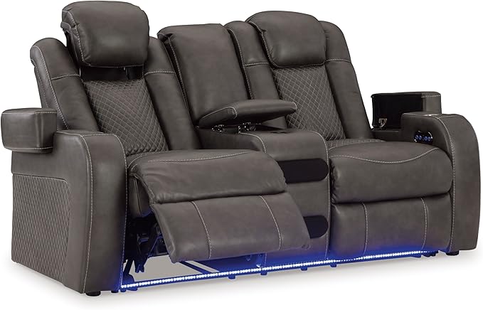 Signature Design by Ashley Fyne-Dyme Contemporary Power Reclining Loveseat - Image 11