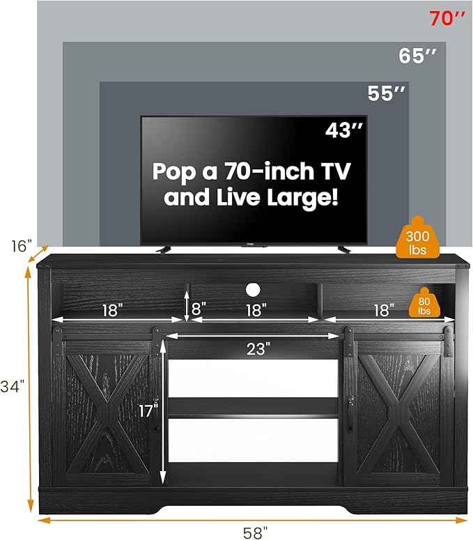 RoyalCraft Farmhouse Fireplace TV Stand - Image 8