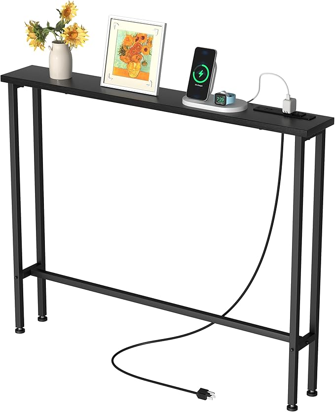 GRLEAF 39" Narrow Console Sofa Table by Unknown