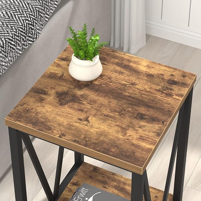 EXCEFUR End Table, Square Side Tables - Image 4