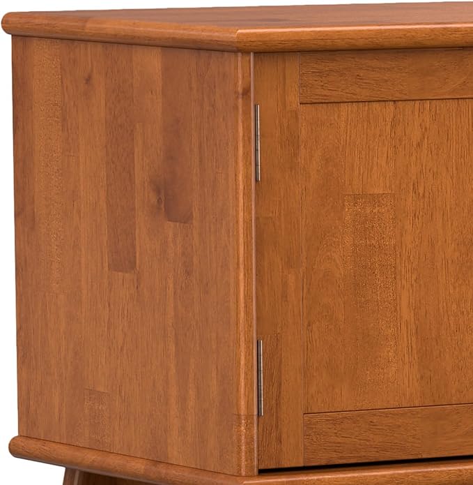 SIMPLIHOME Draper Solid Hardwood 72 inch Wide Mid Century Modern TV Media Stand - Image 8
