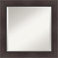 Amanti Art Brown Wall Mirror 26x26 Sloped Espresso Square Bathroom Mirror by AmantiArt
