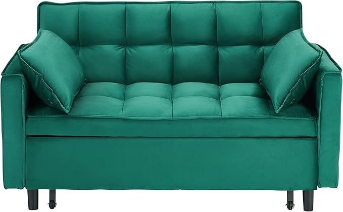 Ball & Cast 55" Convertible Sofa Bed, 3 in 1 Sleeper Sofa W/Pull-Out Bed - Image 10