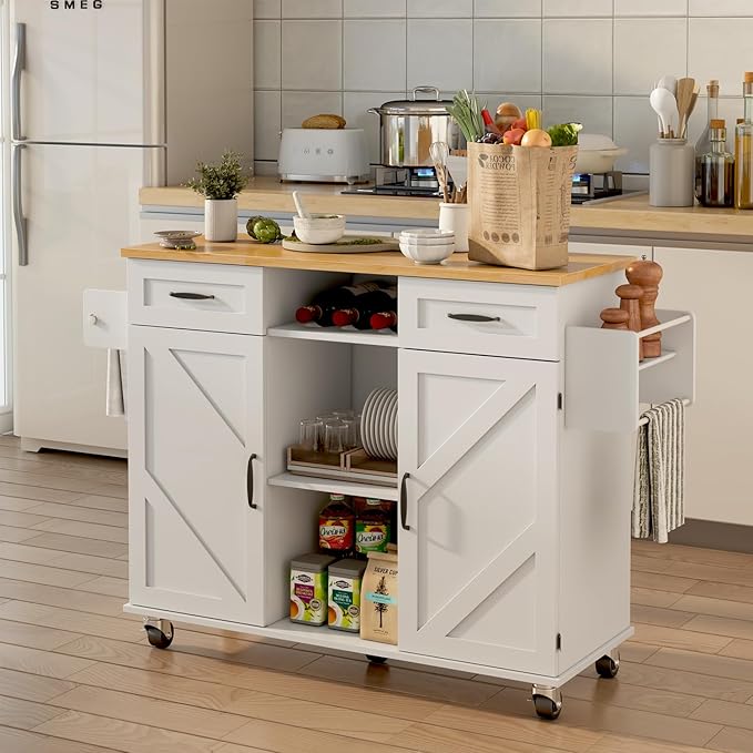 51.5'' Rolling Kitchen Island - Image 2