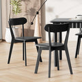 Solid Wood Dining Chairs Set of 2, Mid Century Modern Dining Room Chairs by MORDEER