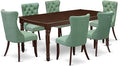 East West Furniture DODA7-MAH-22 7 Piece Dining Set Consists of a Rectangle by EastWestFurniture