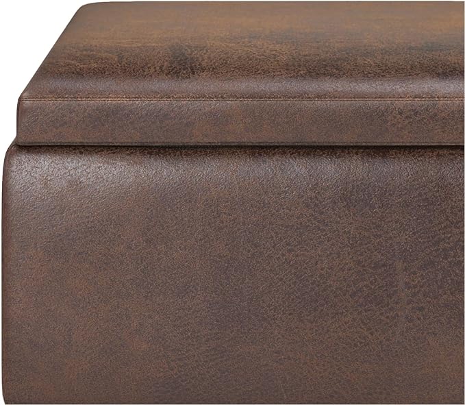 SIMPLIHOME Owen 34 inch Wide Mid Century Modern Rectangle Coffee Table Storage - Image 10