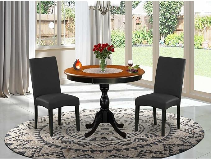 East West Furniture AMDA3-BCH-C 3 Piece Kitchen Table Set - Image 5