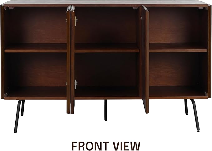 NTC Veil Modern Sideboard with 3 Doors, Buffet Cabinet with Vertical Groove - Image 3